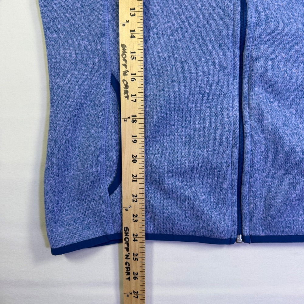 Eddie Bauer Womens Medium‎ M Blue Sweater Fleece Jacket Full Zip Periwinkle Marl - Picture 14 of 14